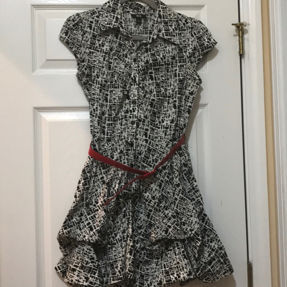 Black and White Printed Dress